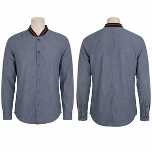 Broken Threads Chambray Light  Denim Button Up Size  Medium